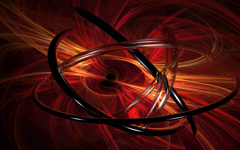 Abstract red and black fractal art