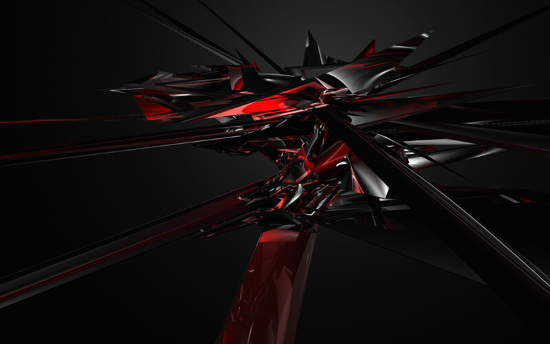 abstract red and black fractal design