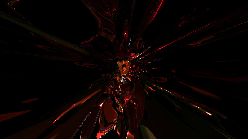 Abstract red and black fractal design