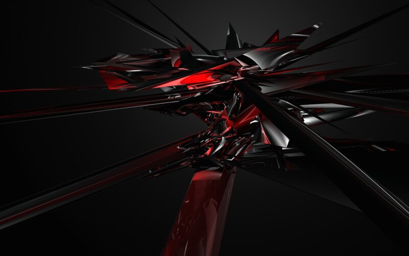 abstract red and black fractal design