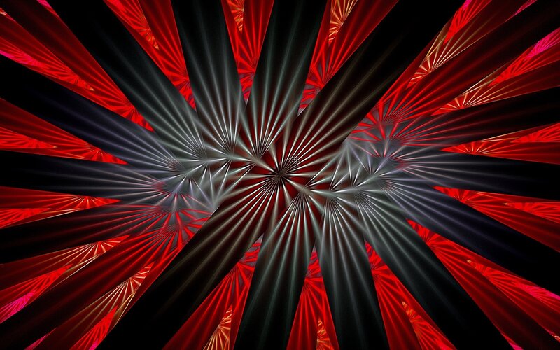 Abstract red and black fractal