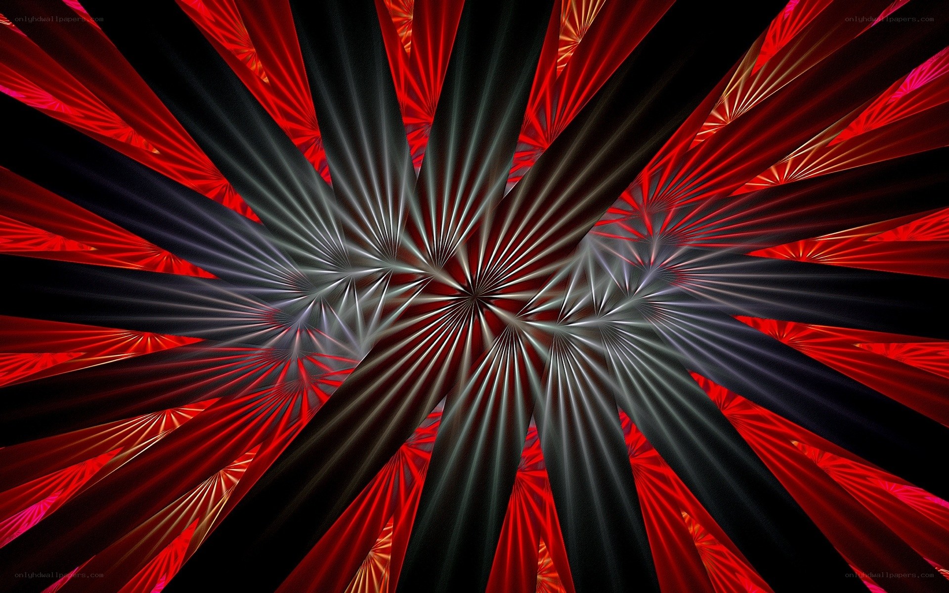 Abstract red and black fractal