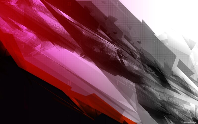 abstract red and black geometric design