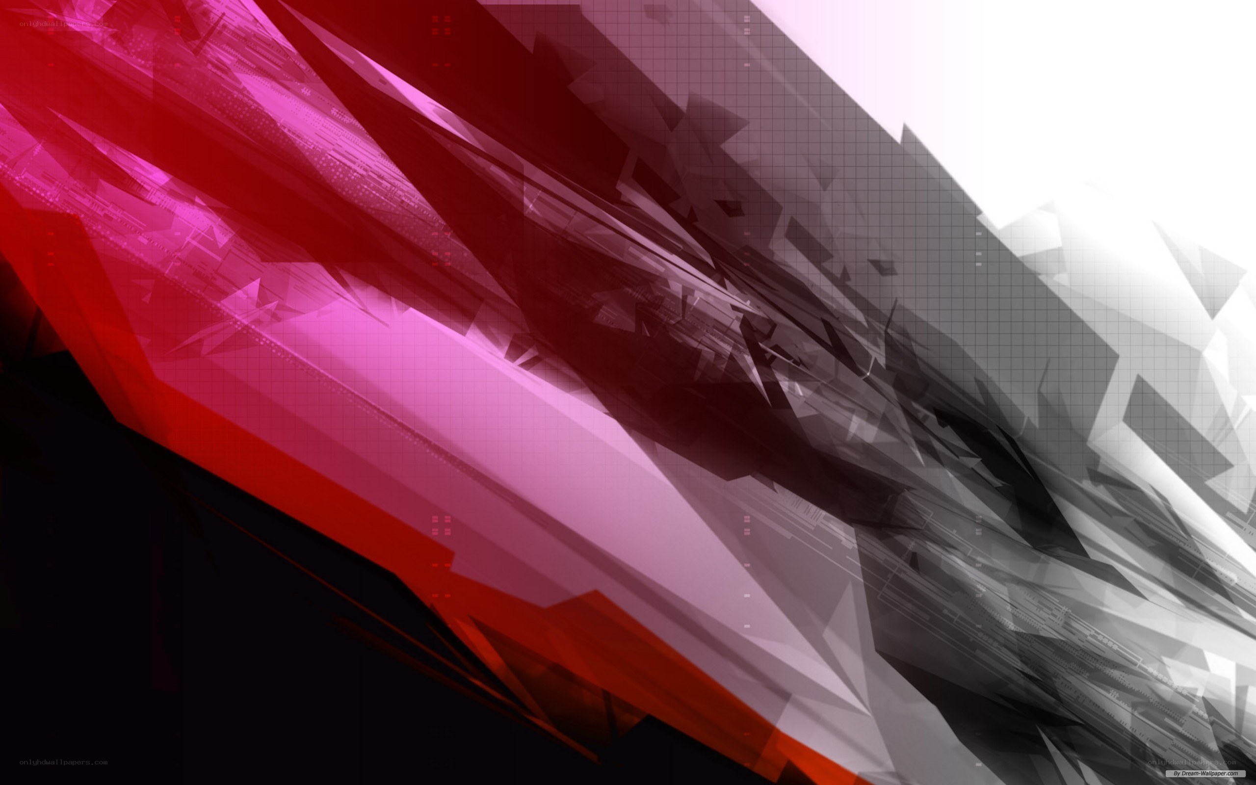 abstract red and black geometric design