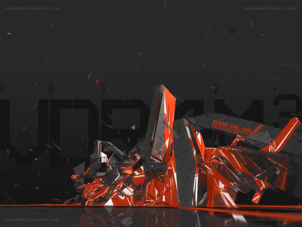 abstract red and black geometric explosion