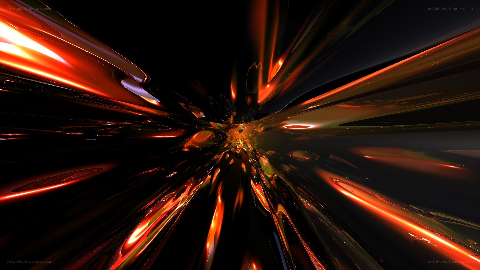 Abstract red and black light burst