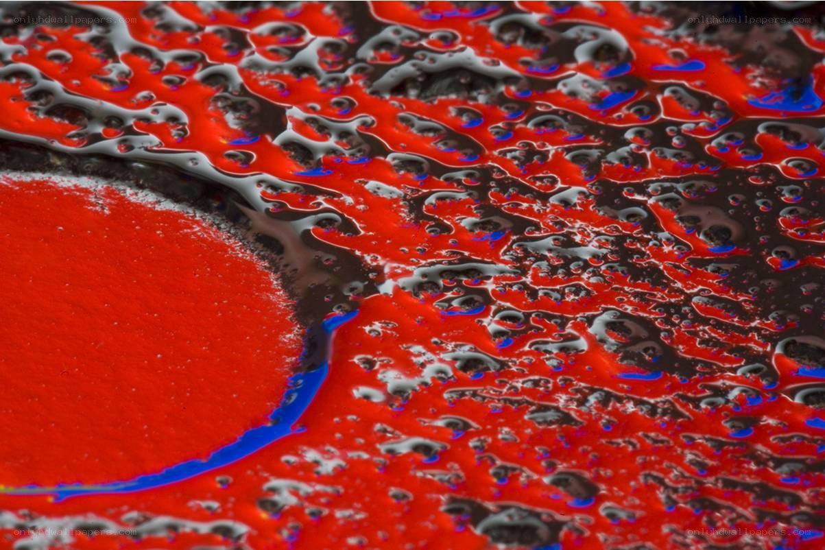 Abstract red and black liquid patterns