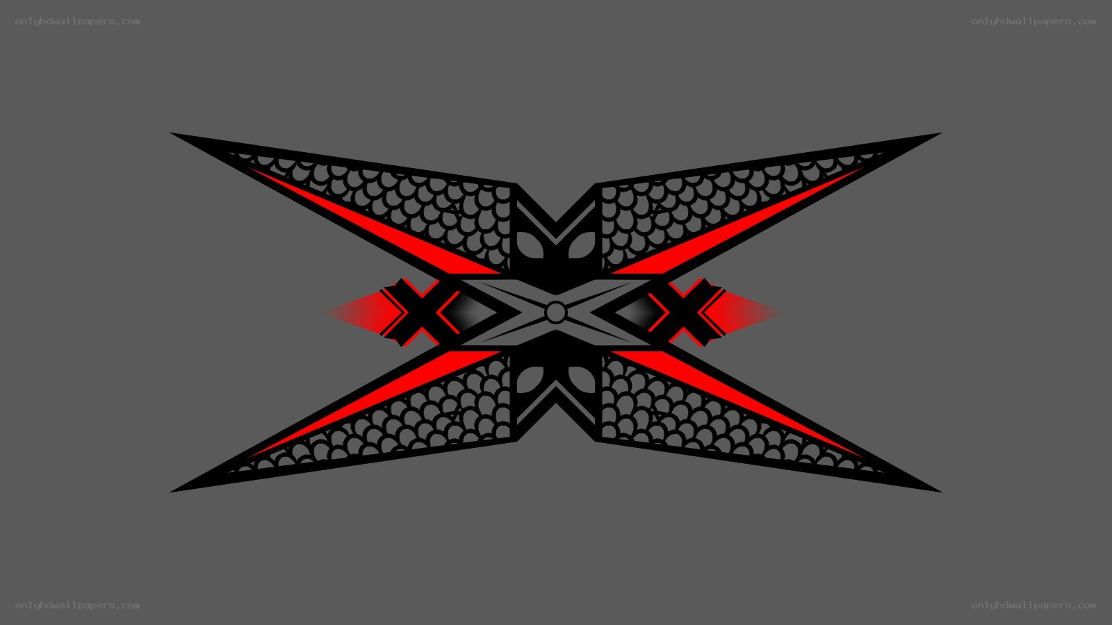 abstract red and black logo