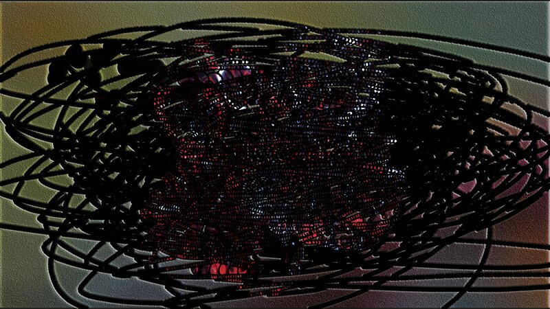 Abstract Red and Black Pattern — Chaotic
