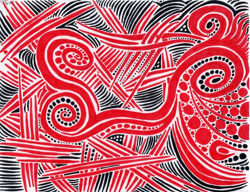Abstract Red and Black Pattern — Dynamic