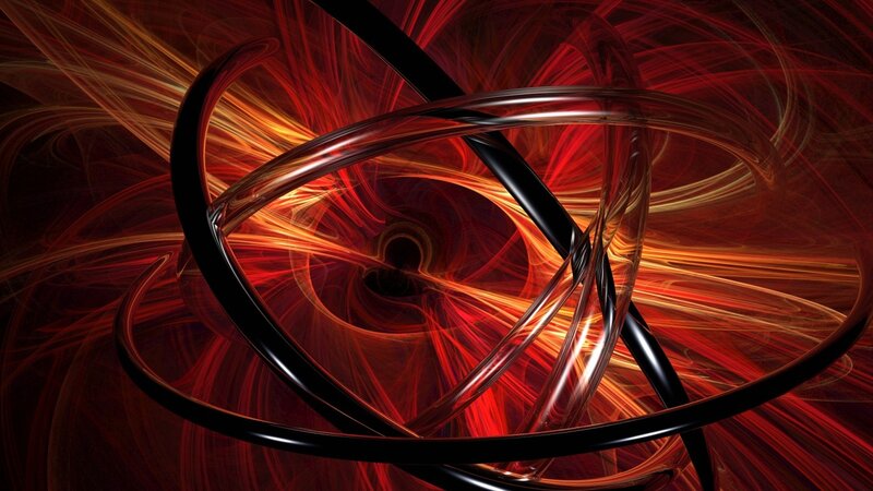 Abstract Red and Black Rings — Dramatic