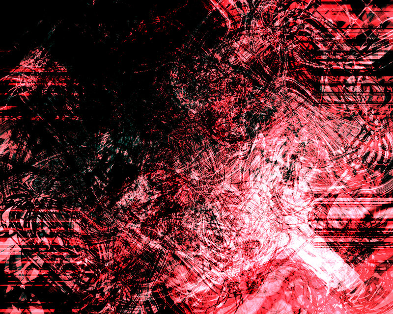 abstract red and black scribble