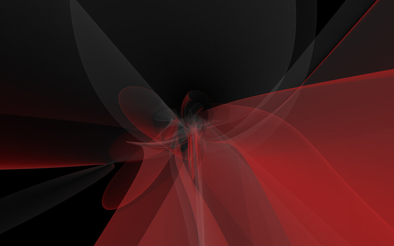 Abstract Red and Black Shapes — Curved Lines