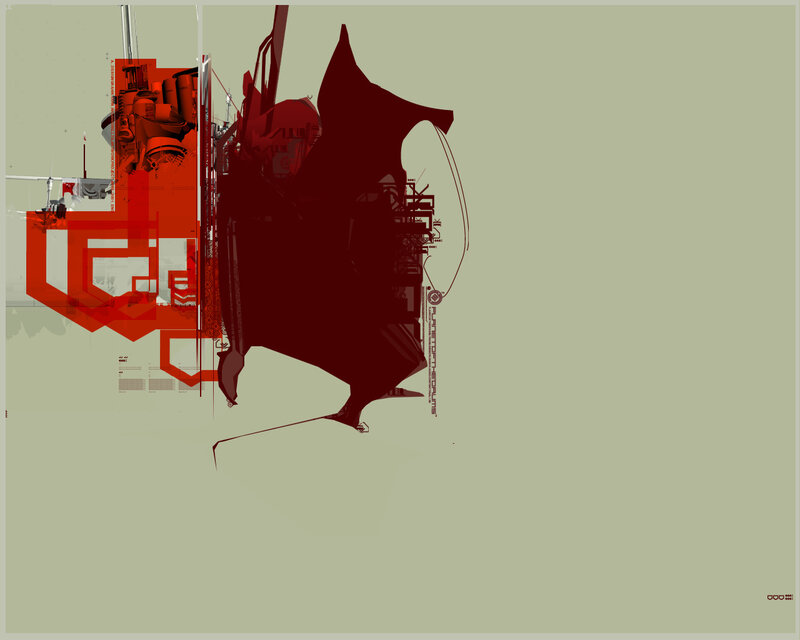 Abstract Red and Black Shapes — Dramatic, Digital Art, Red Shapes