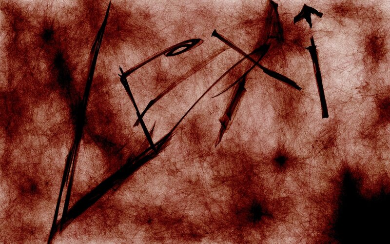 abstract red and black sketch