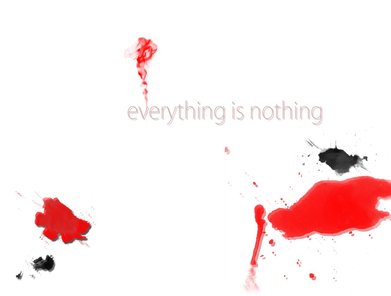 abstract red and black splatters
