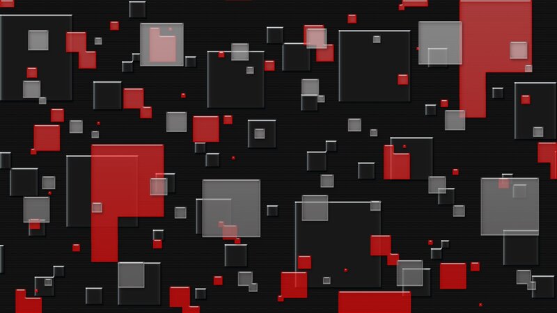 abstract red and black squares