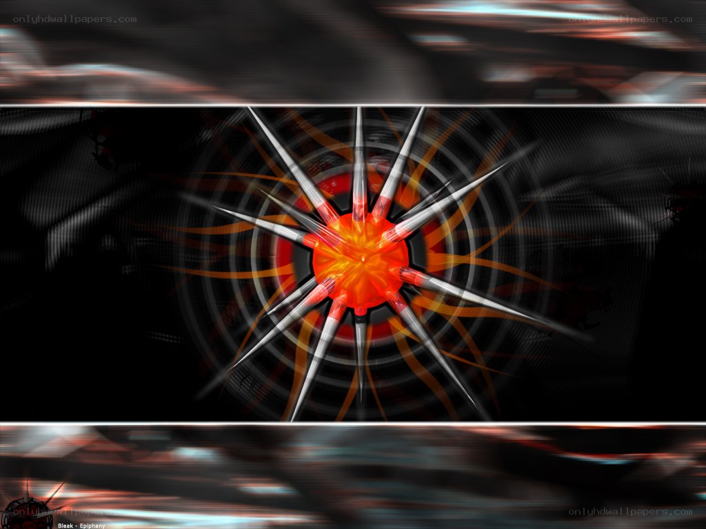 Abstract red and black starburst
