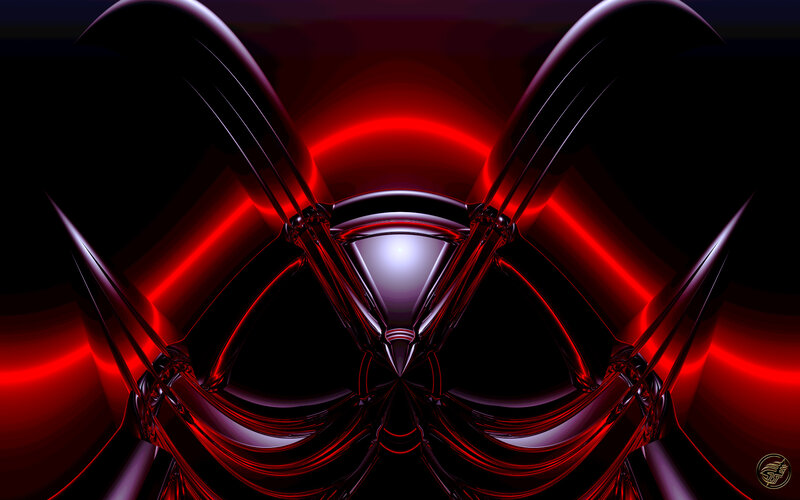 Abstract Red and Black Structure