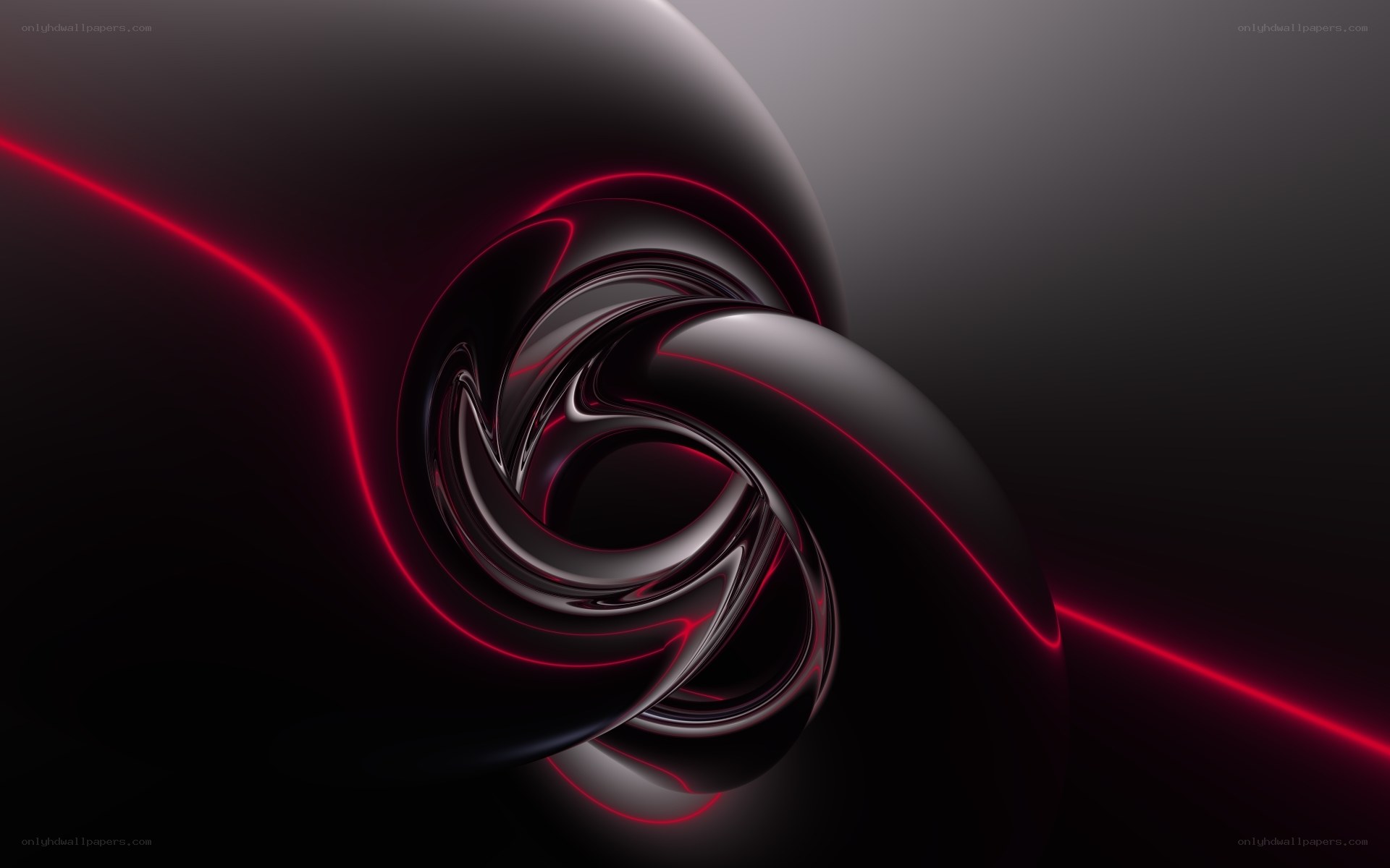 Abstract red and black swirl