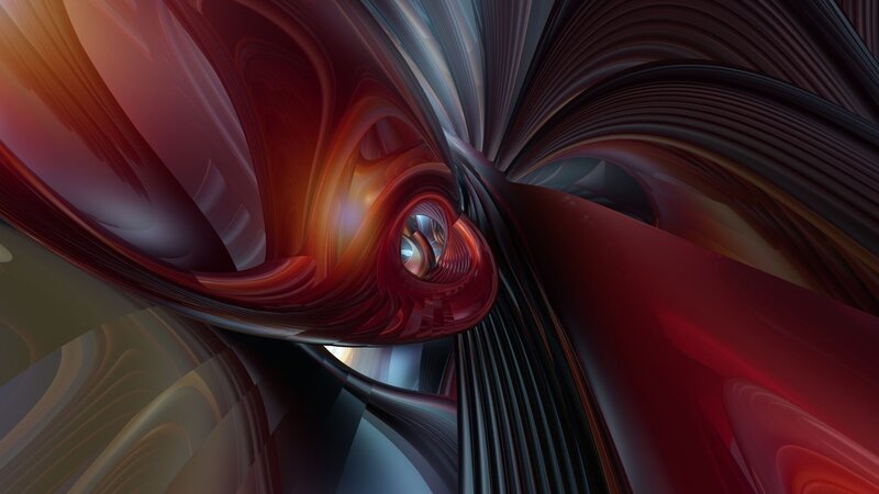 Abstract red and black swirl