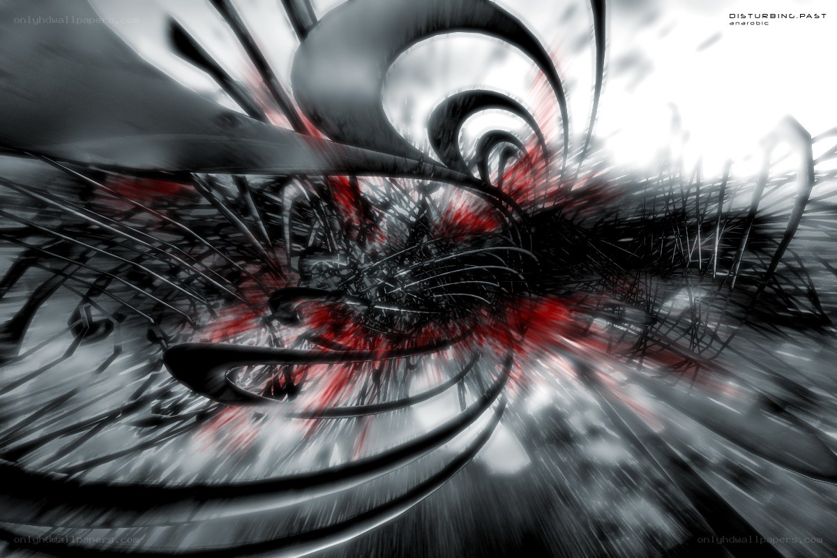 abstract red and black swirl