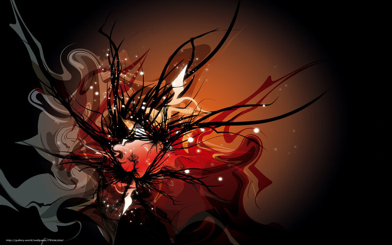 Abstract red and black swirl