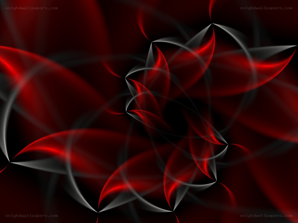 Abstract red and black swirls