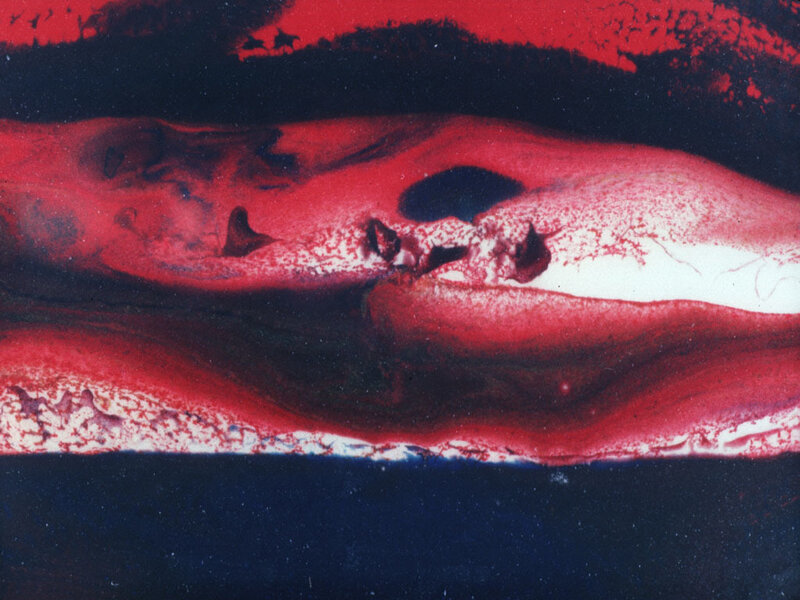 Abstract red and black swirls