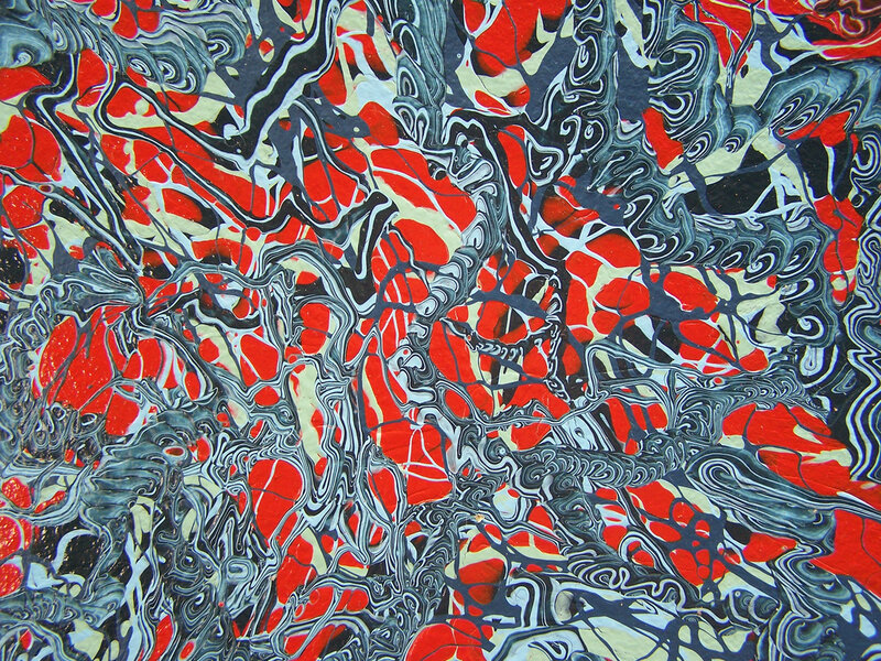 Abstract Red and Black Swirls — Chaotic