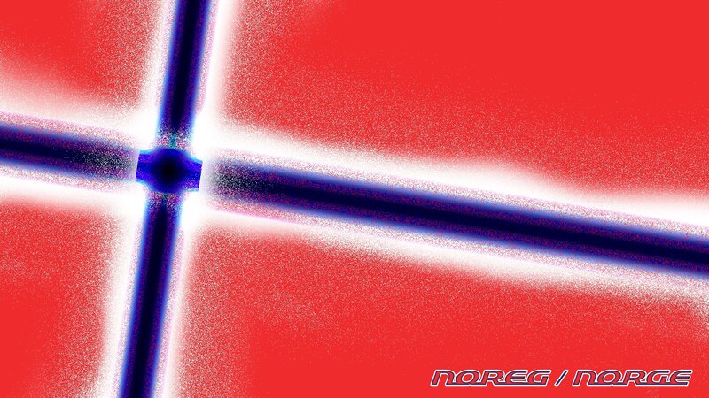 abstract red and blue cross design