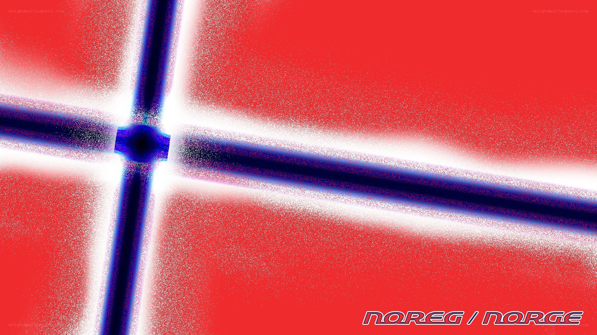 abstract red and blue cross design