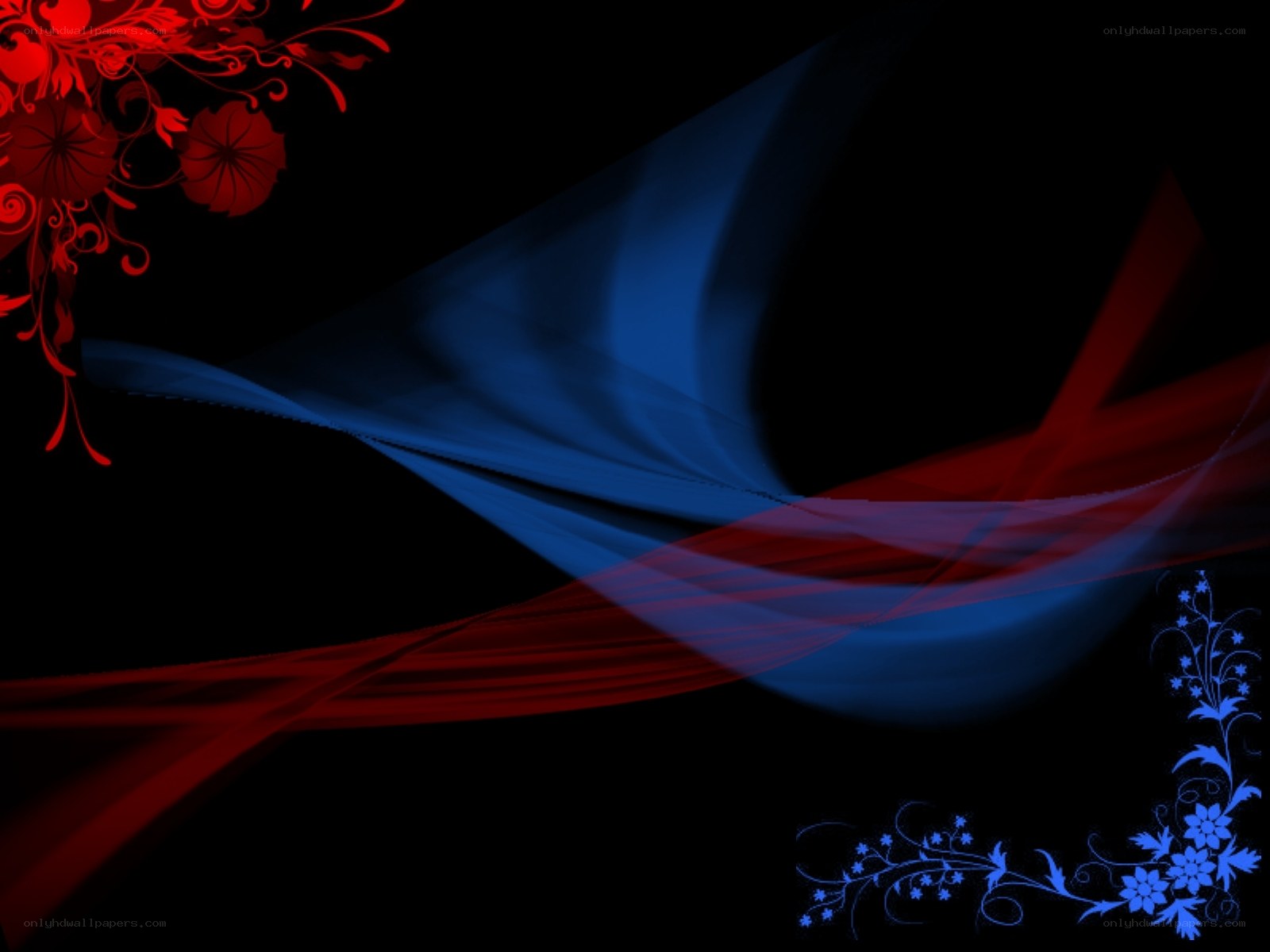 abstract red and blue design