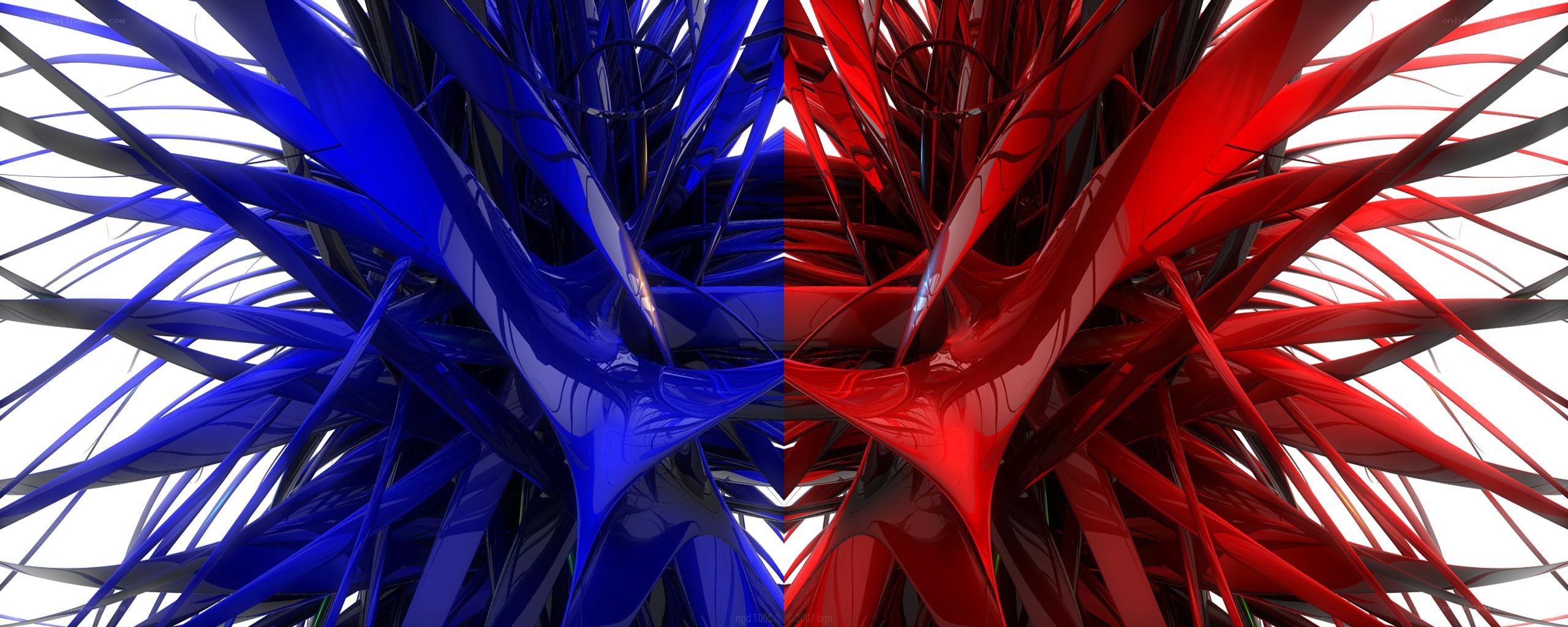 Abstract red and blue design