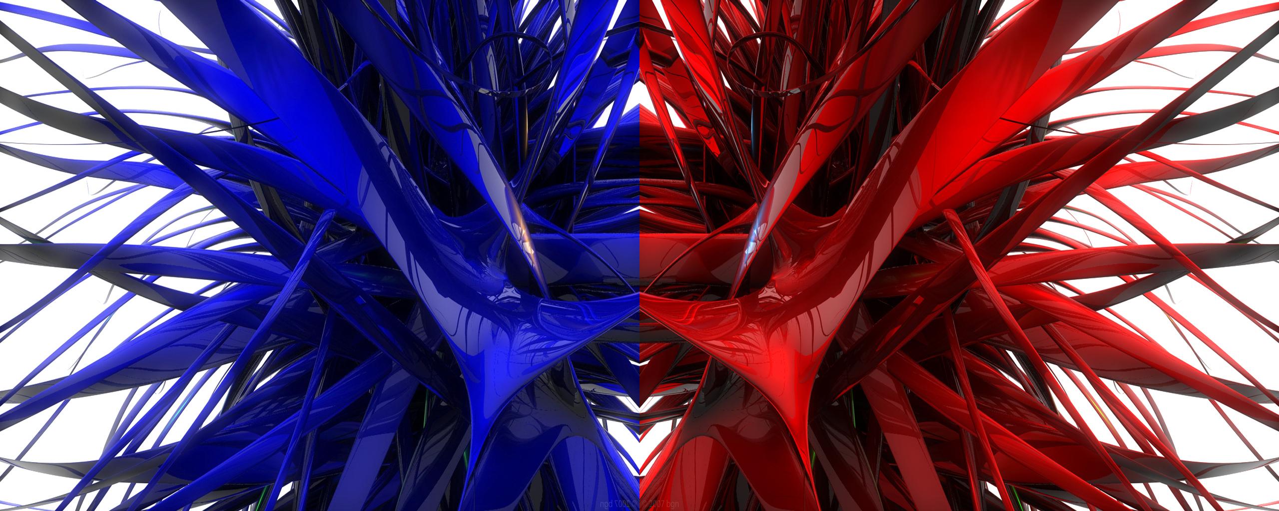 Abstract red and blue design