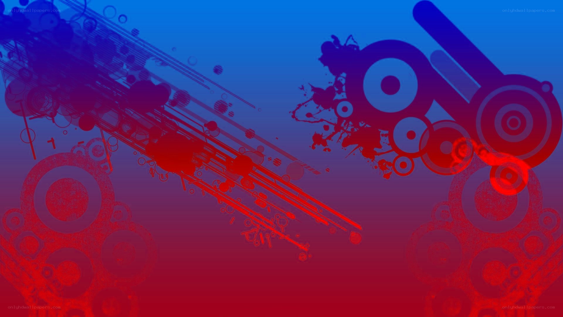 abstract red and blue design