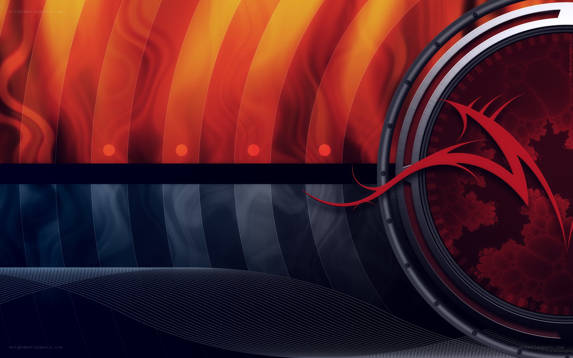 Abstract red and blue design