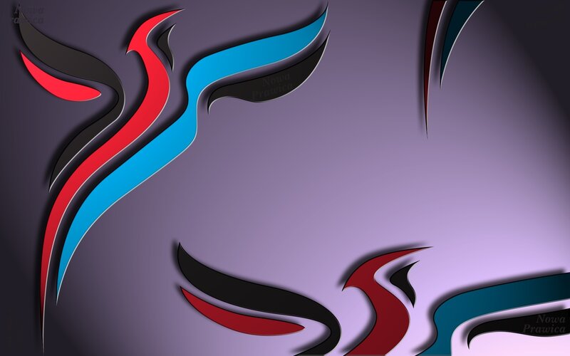 abstract red and blue design