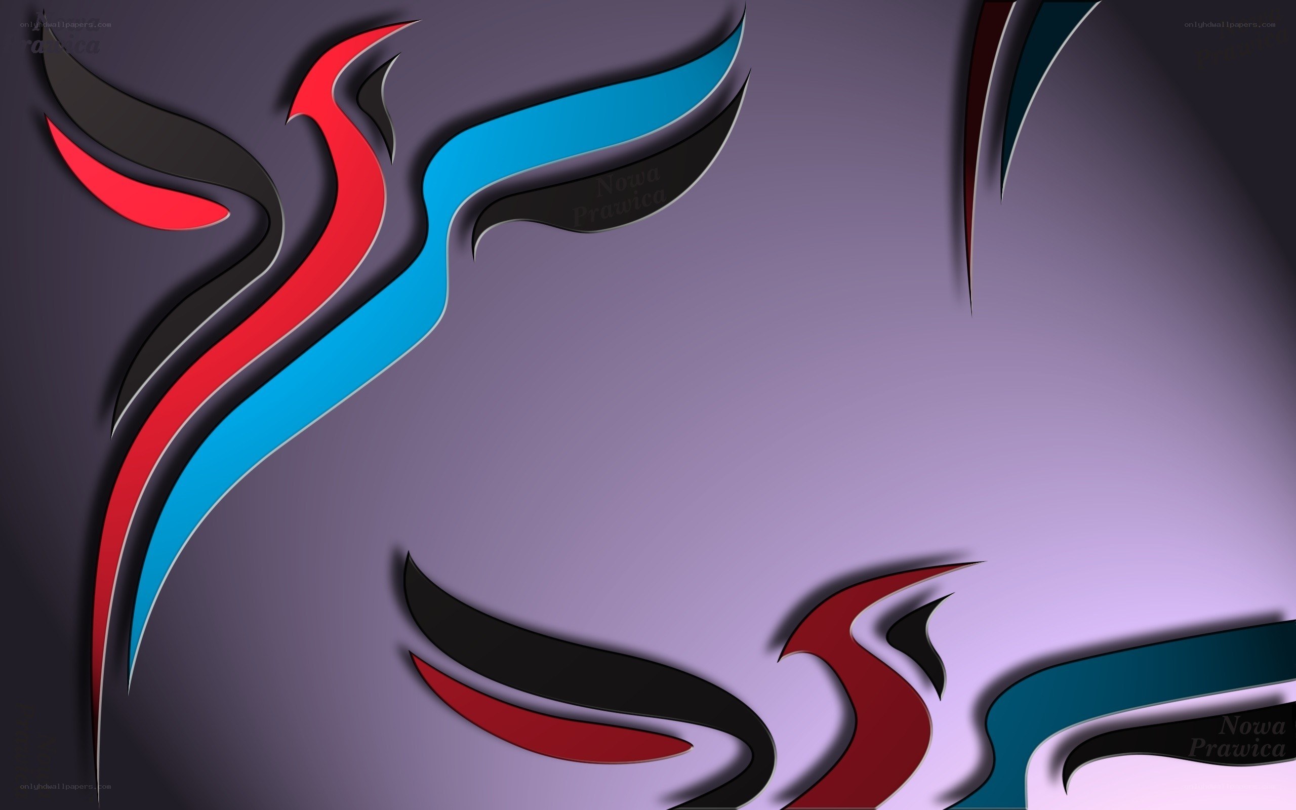 abstract red and blue design
