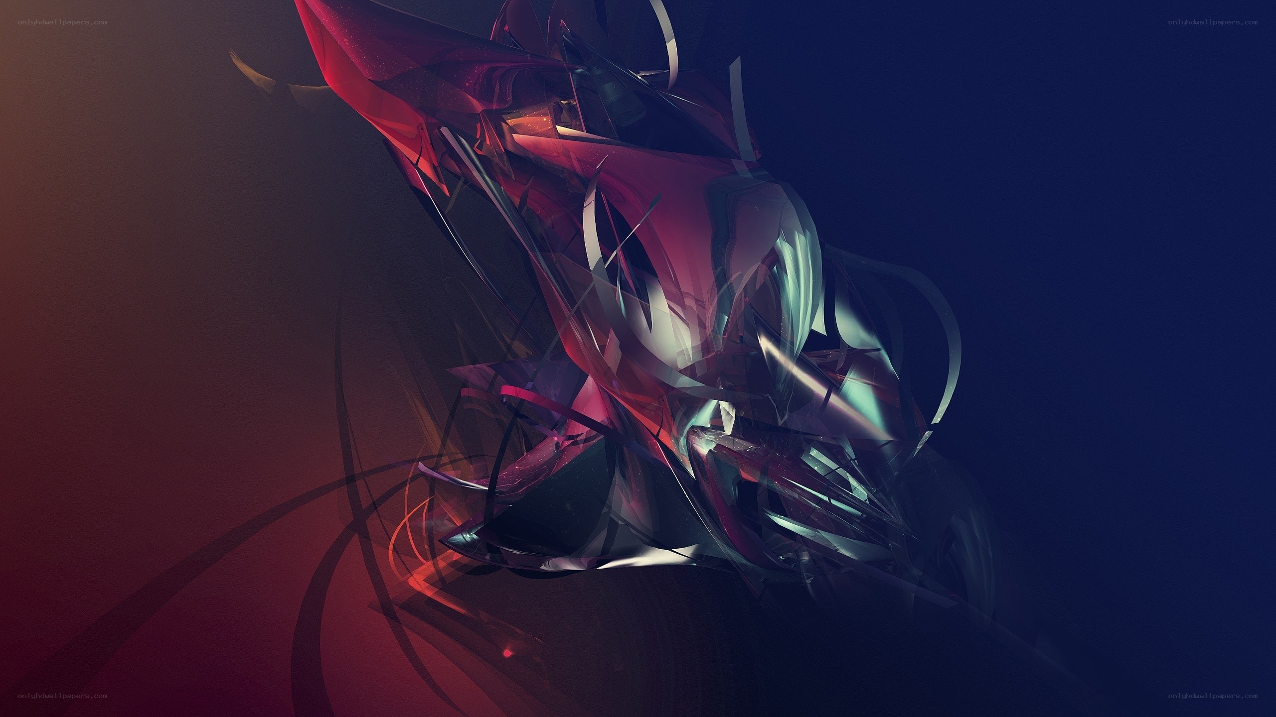Abstract red and blue digital art
