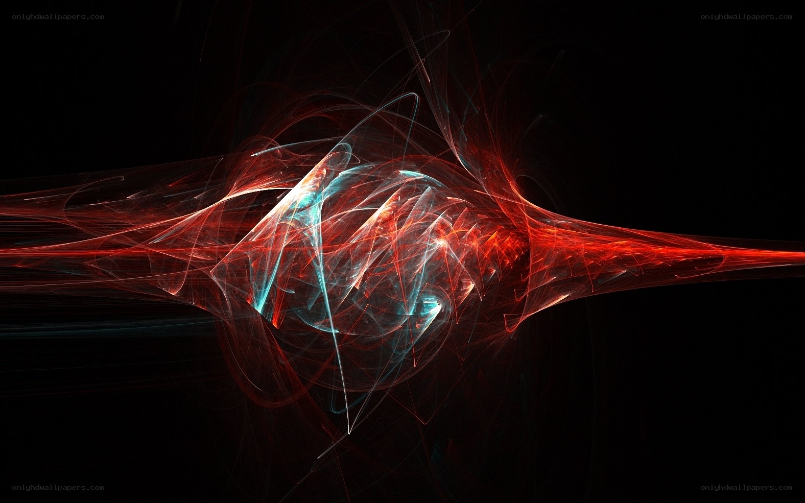 Abstract red and blue energy flow