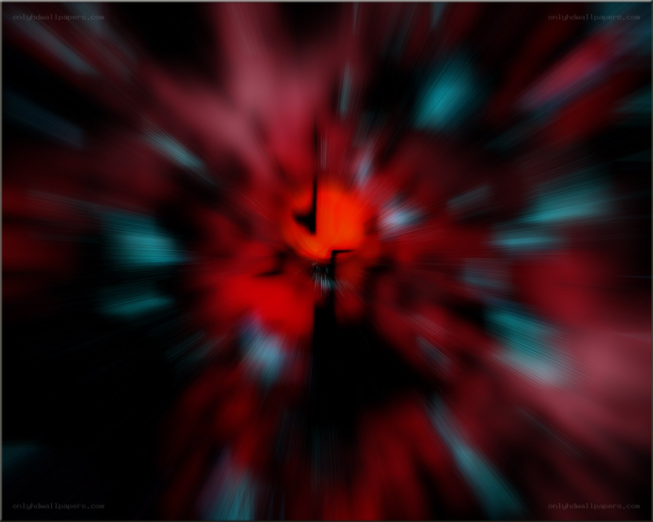 abstract red and blue explosion