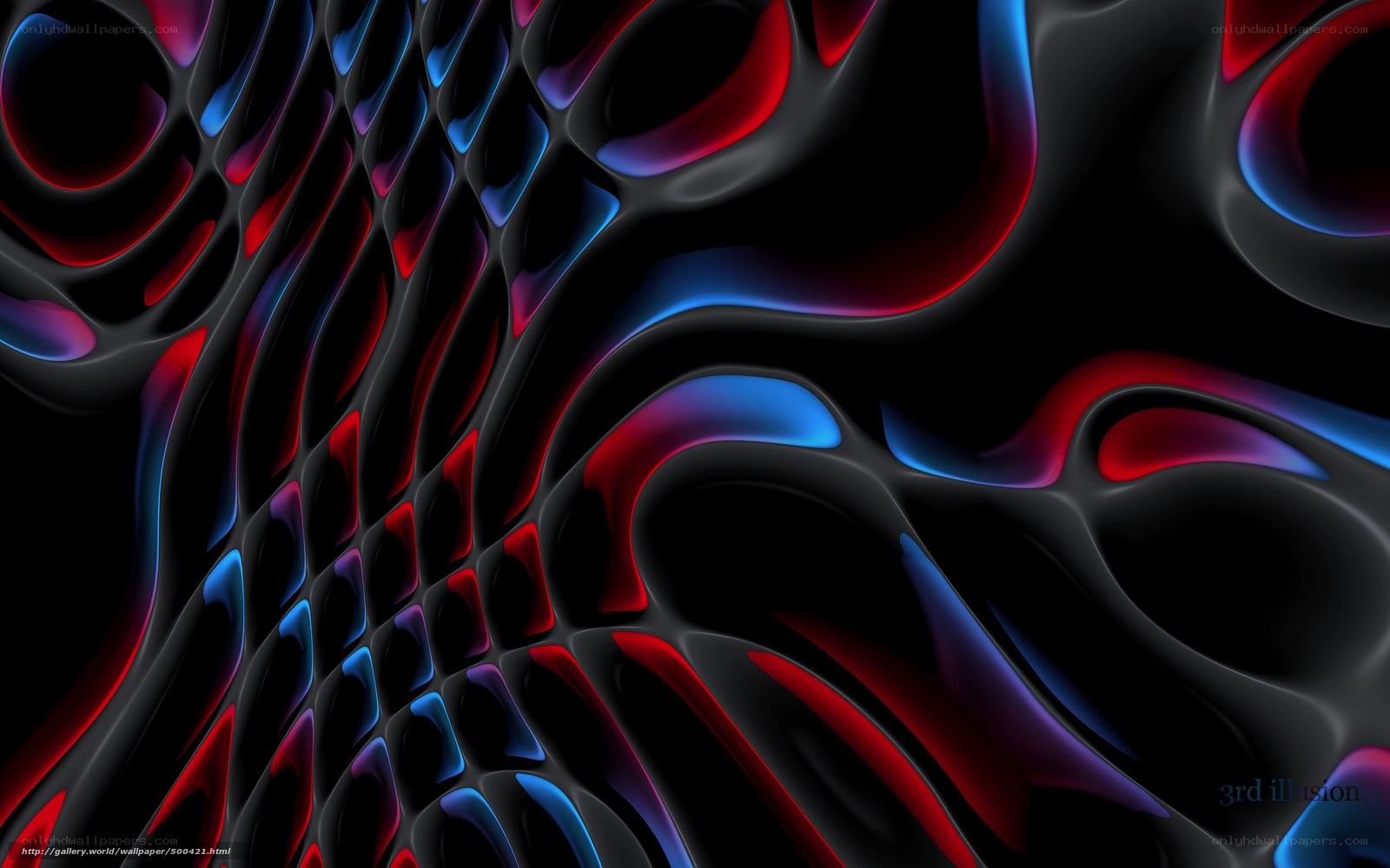 Abstract red and blue fluid design