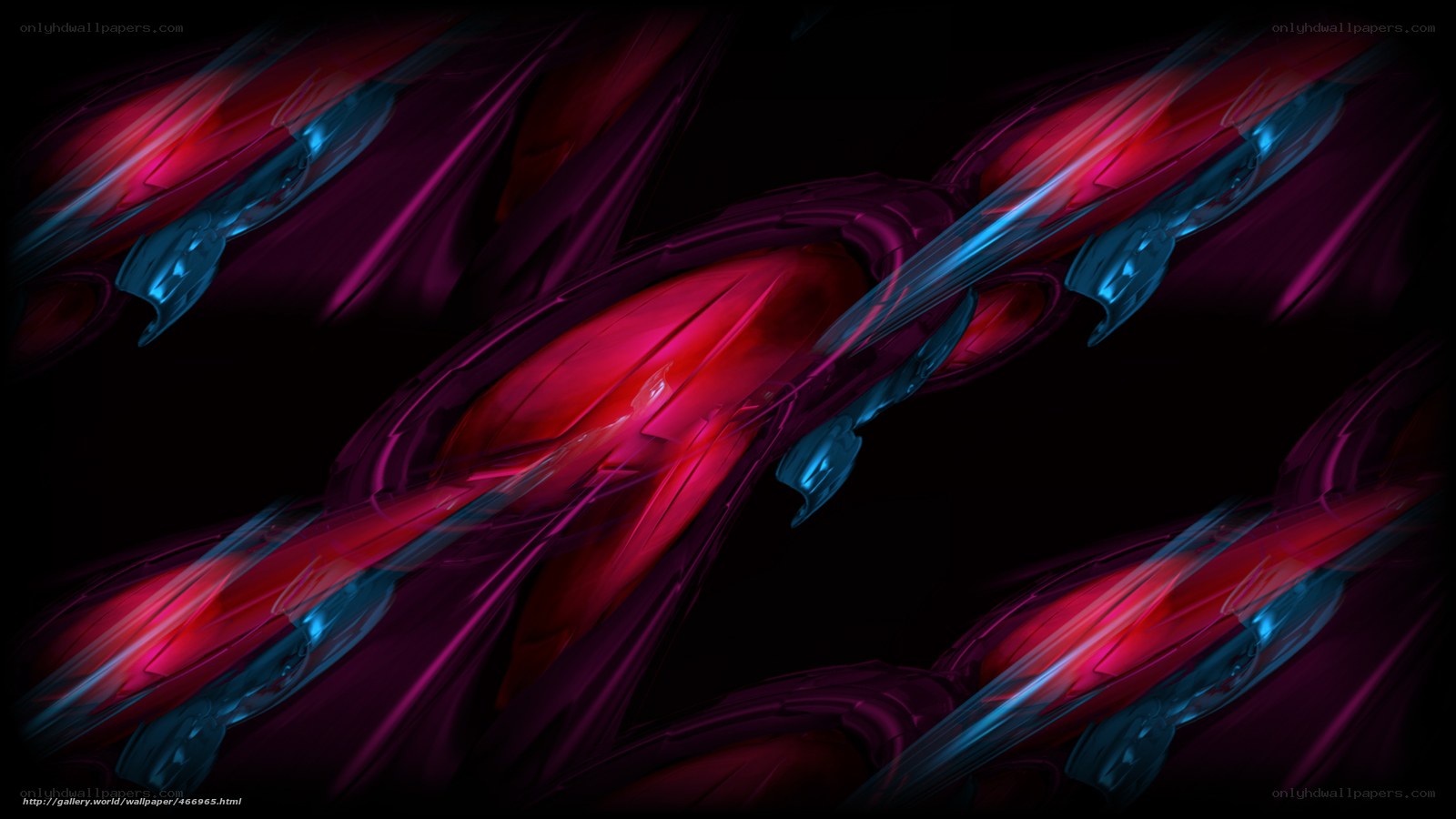 Abstract red and blue fractal design