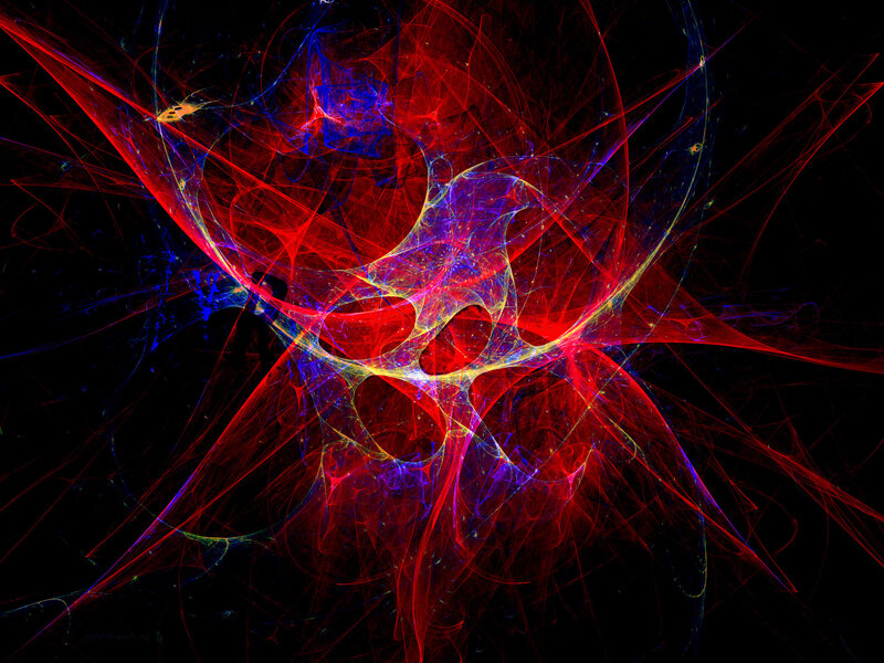 Abstract red and blue fractal design