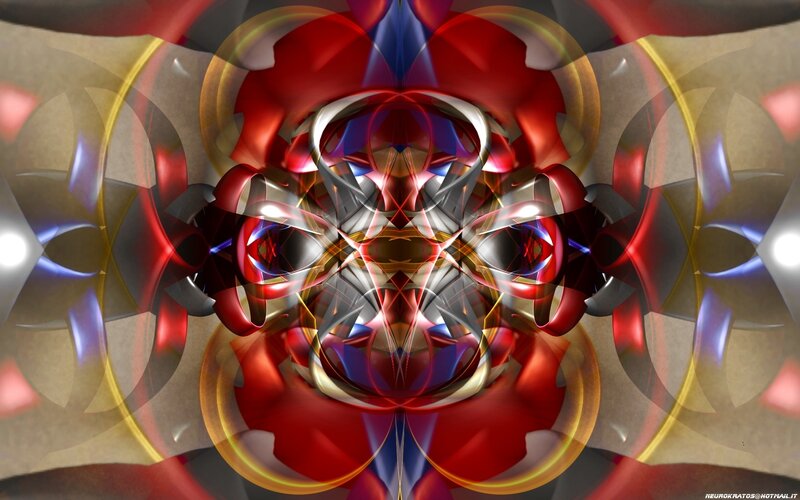 abstract red and blue fractal design