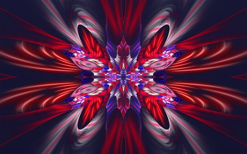 Abstract red and blue fractal design