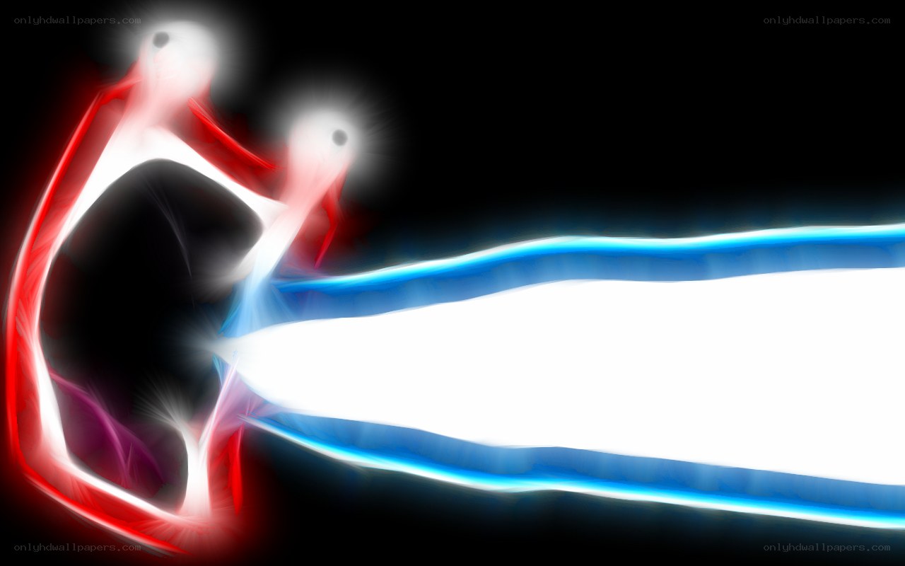 Abstract red and blue light streaks