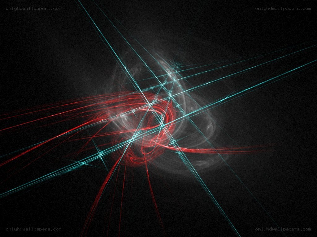 Abstract red and blue light streaks