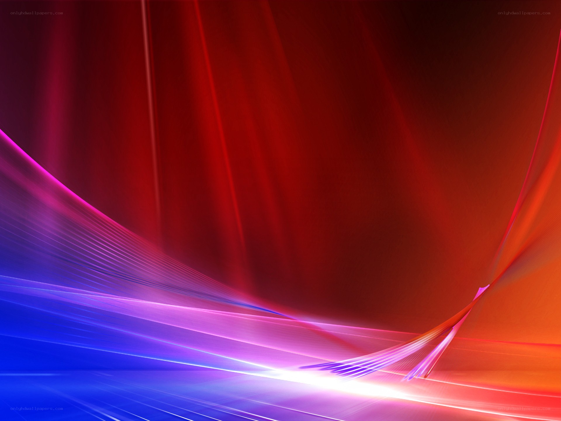 Abstract red and blue light waves